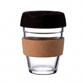 GS0212 Glass Coffee Mug with Silicone Cap 250ml